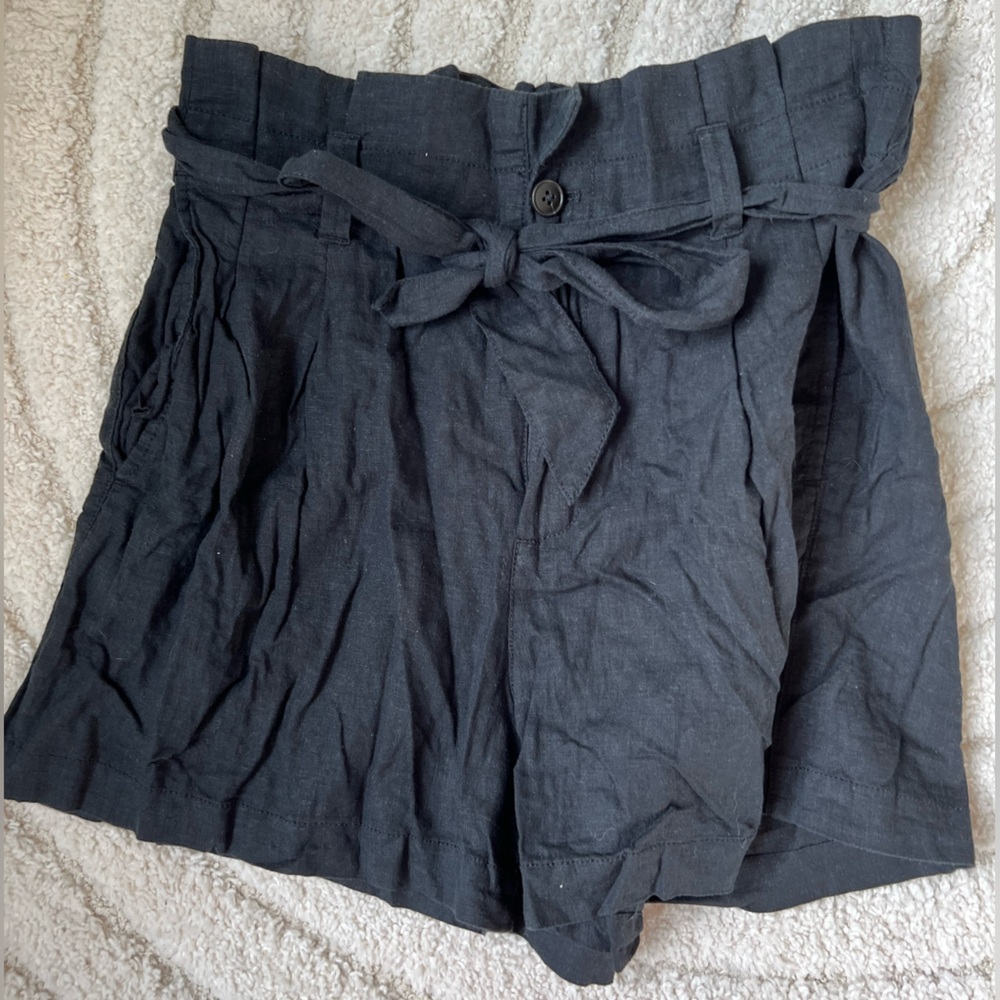 Madewell Charcoal Gathered Waist Shorts